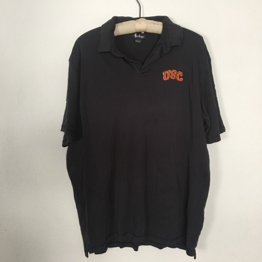USC Trojans Men's Black Collared Shirt